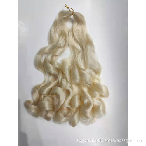 `Wholesale Wavy Braiding Hair Curly Twist Synthetic Braiding Hair Extensions For Women Wavy Braiding Hair